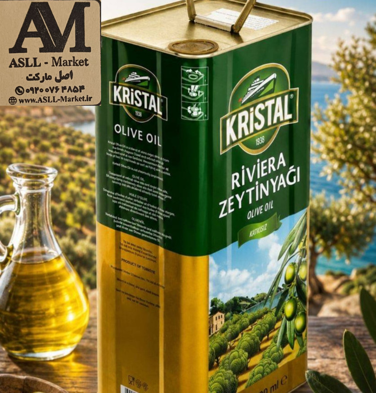 روغن زیتون بکر کریستال اصل ترکیه (حلب ۵ لیتری)