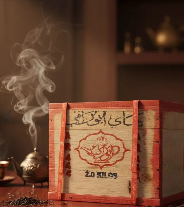 چای سعد الدین ابورامی کد ۴۴۴ پر زر اصلی( جعبه چوبی ۲ کیلویی)