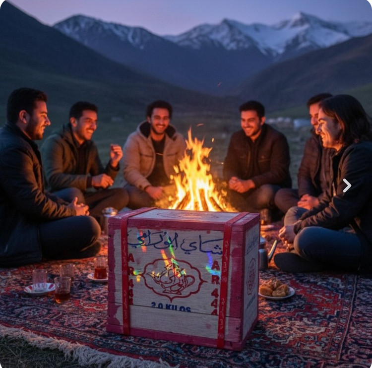چای سعد الدین ابورامی کد ۴۴۴ پر زر اصلی( جعبه چوبی ۲ کیلویی)