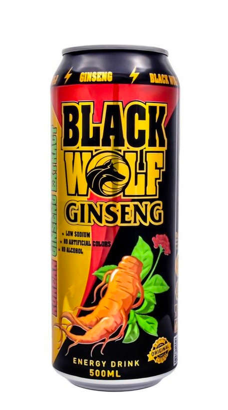 نوشیدنی انرژی زا بلک ولف Black Wolf حاوی جینسنگ ۵۰۰ میلی لیتری وارداتی ترکیه