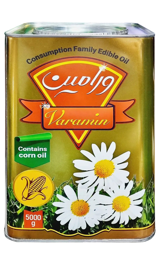روغن نباتی نیمه جامد ورامین ، حاوی روغن ذرت ، حلب ۵ کیلویی مصرف خانوار